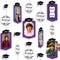 Big Dot of Happiness Purple Graduation Party Vertical Photo Garland 35 Pieces